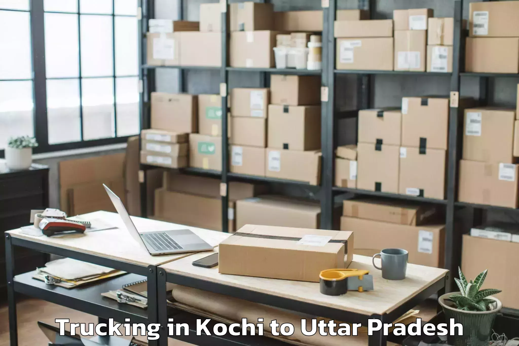 Top Kochi to Khurja Trucking Available